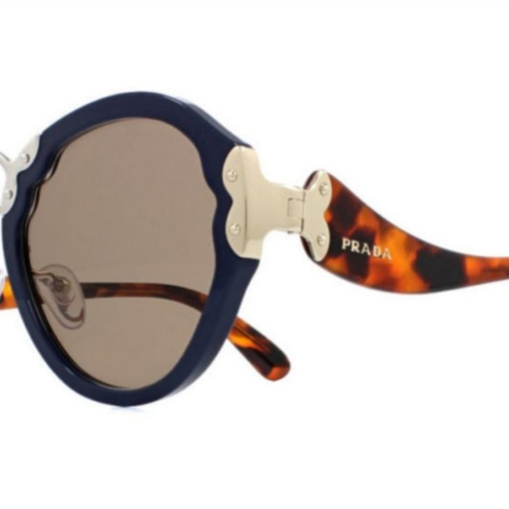 Auc New Prada Butterfly TORTOISE/GOLD Sunglasses - Picture 7 of 9